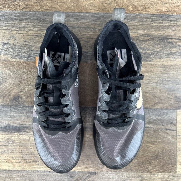 Nike Zoom Fly Off White Black Silver Size 4.5 Mens Size 6 Womens Sneakers - Picture 8 of 16